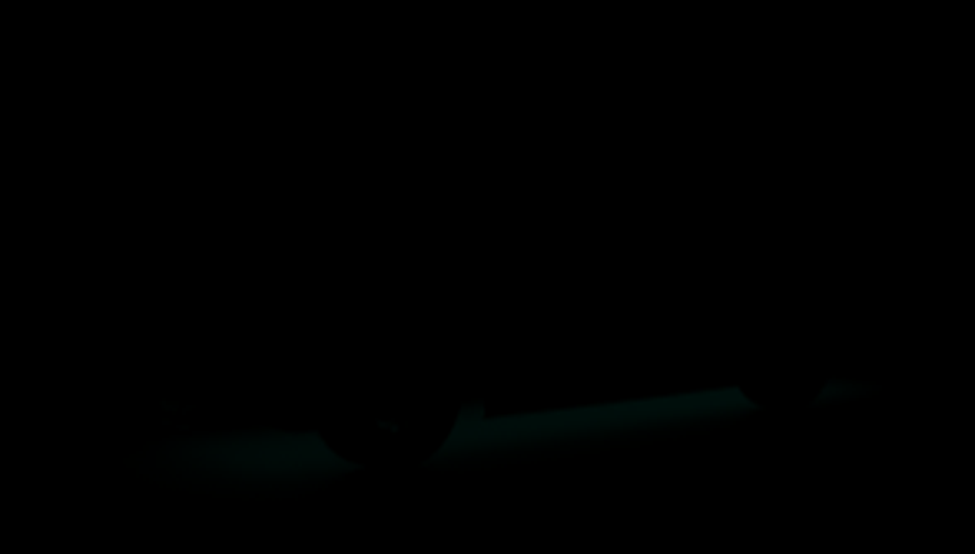 Near-black ambient occlusion style pass of the scene